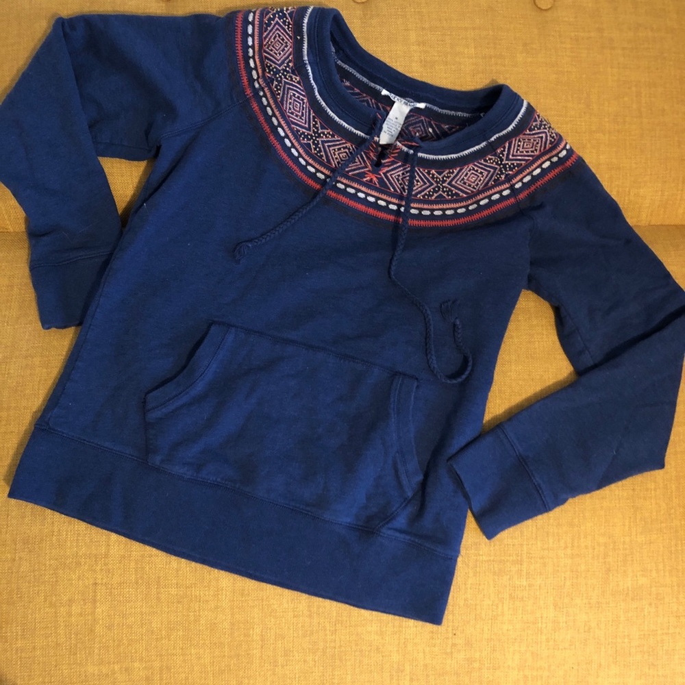 Lucky Brand /light weight sweatshirt beaded detail